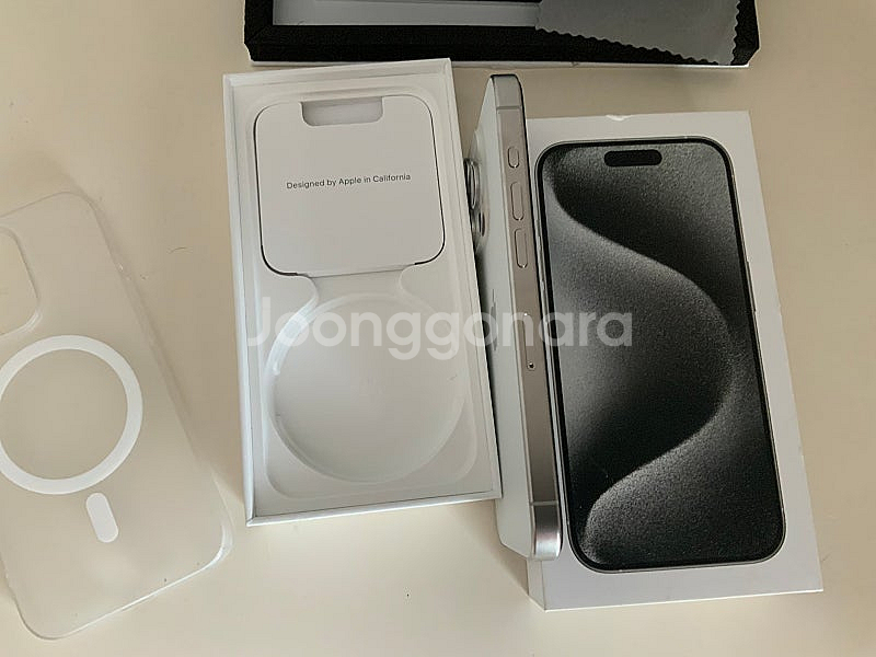 (풀박) 아이폰 15 프로, 256GB, 실버 팝니다--5
