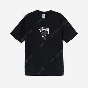 [XL] 나이키 x 스투시 나투시 월드투어 반팔 티셔츠 블랙