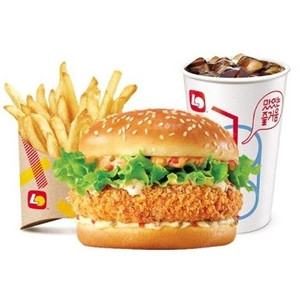 롯데리아 클래식치즈 새우버거 오징어얼라이브 불고기베이컨 여러가지 팝니다