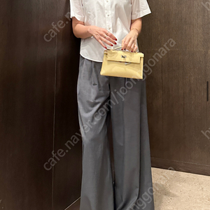비엘마 핀턱 와이드 팬츠 그레이 66 새상품