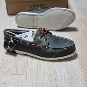 정가13.9만( 새제품270) 스페리 탑사이더 데크 보트슈즈 레더 네이비 그레이 sts22196