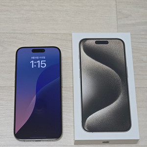 아이폰15프로 128GB 내추럴 티타늄 풀박 + 애케플