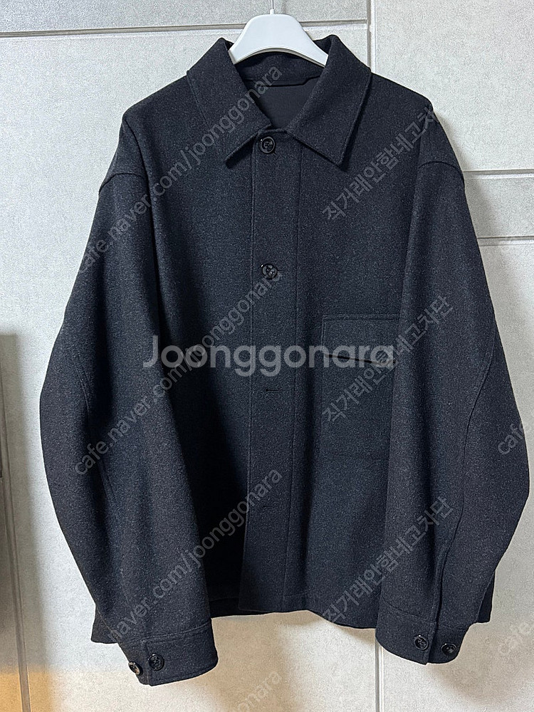 르메르 원 포켓 울 오버 자켓 셔츠 50size--0