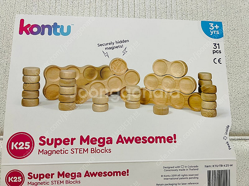 STEM 놀이교구 원목자석 스팀놀이교구 콘투 블럭--0