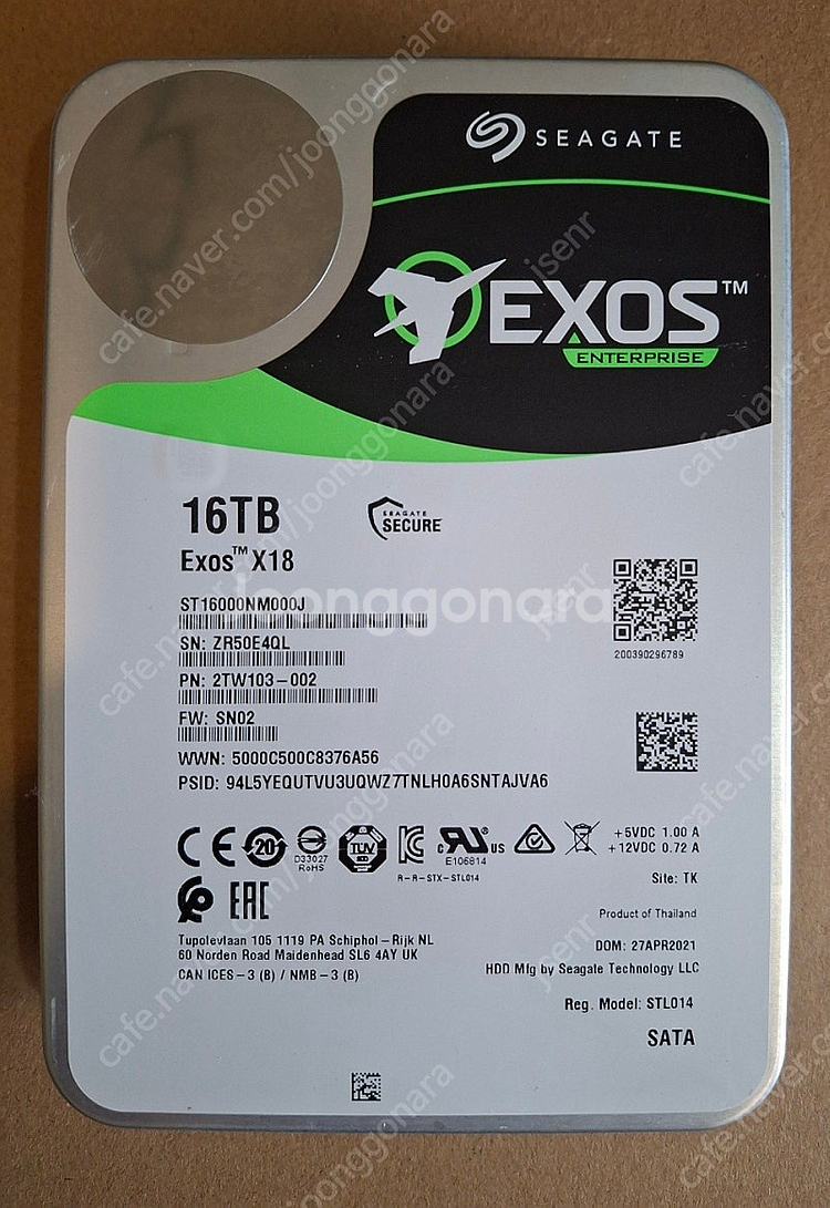 Seagate EXOS X18  16TB HDD--0