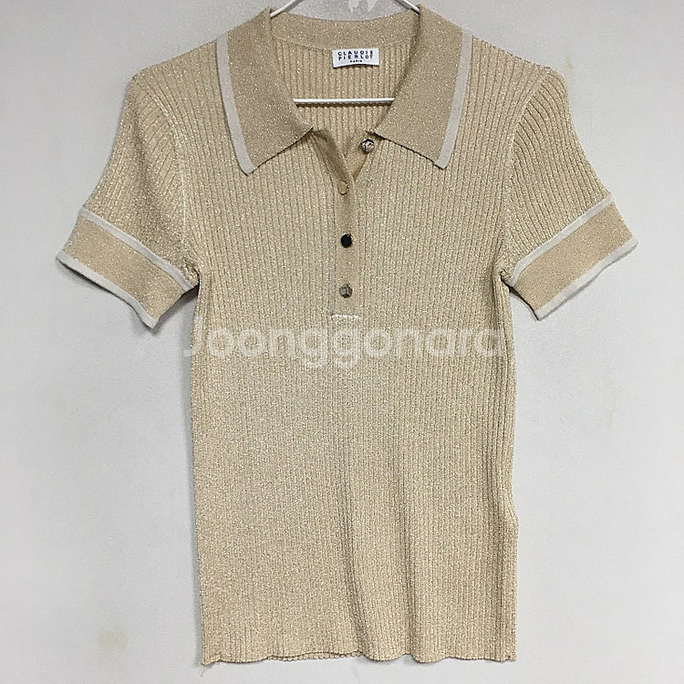 끌로디피에로 글리터 PK 반팔 니트 1 / 랑방 마인 오브제 타임 럭키슈에뜨 산드로 마쥬 오르 시에 시스템--0