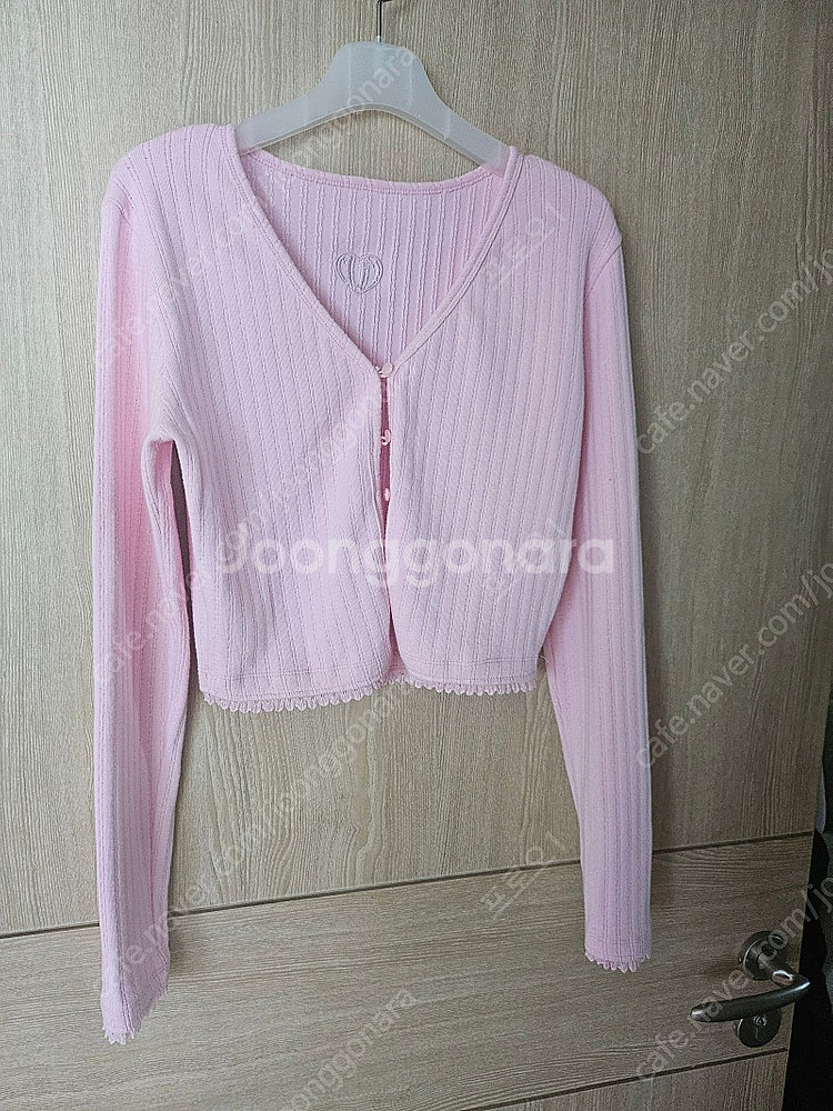 매니모어멍 가디건 반팔 (핑크 S )--1