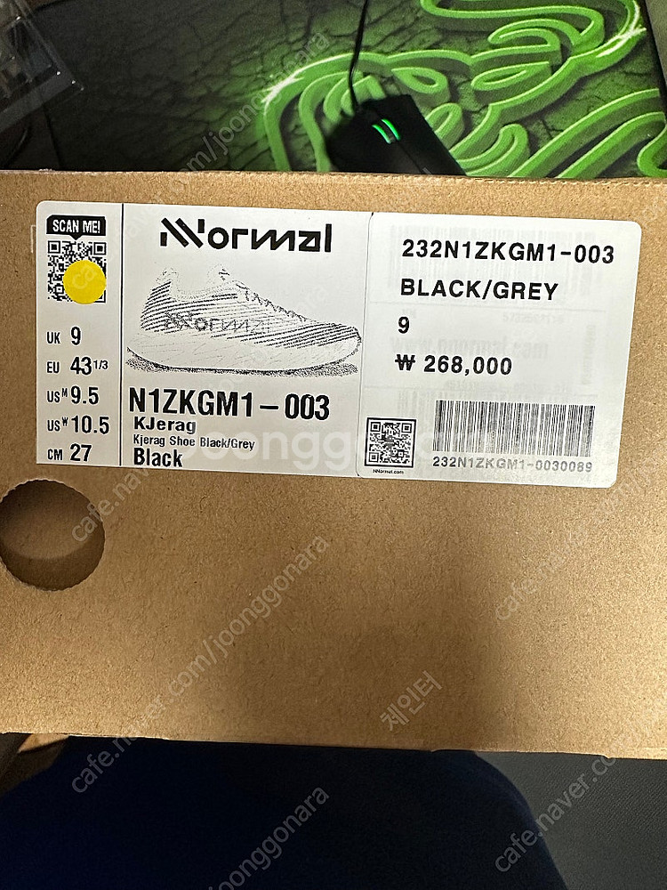 [새제품] 노말 제락 280 블랙 160,000원--0
