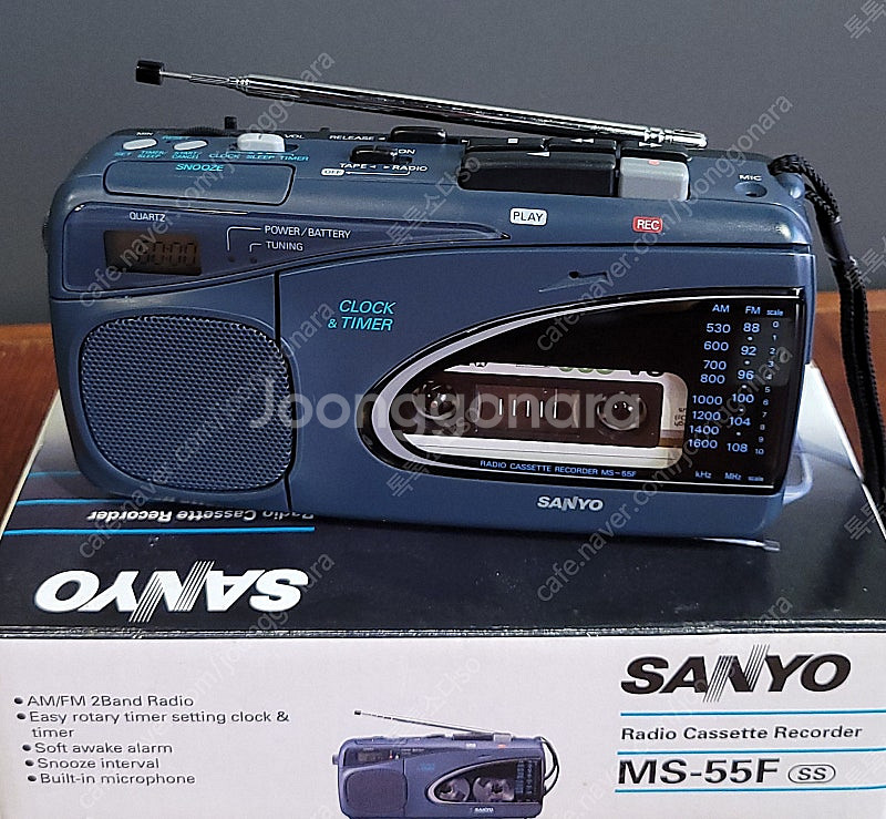 산요 SANYO 라디오 카셋트 MS-55F.--0