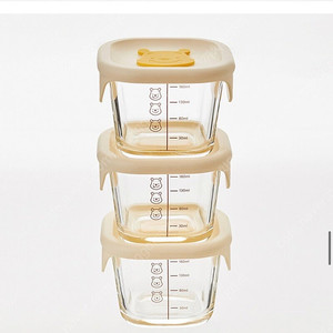 락앤락 X 디즈니 위니더푸 바로한끼 이유식 사각용기 3p, 230ml