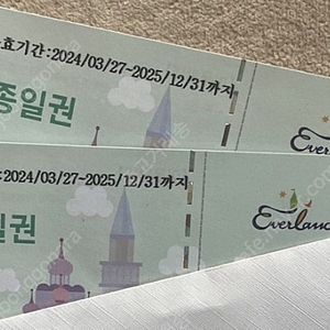 에베랜드 이용권 2장 팜니다