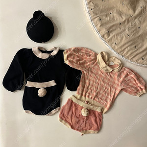 메키즈 폼폼 xs 블랙토끼 핑크토끼 폼폼베레모