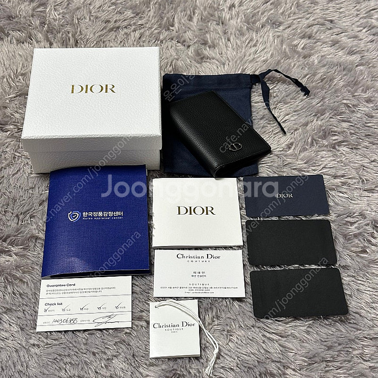 [풀구성] 디올 CD 아이콘 오거나이저 카드지갑 블랙--8