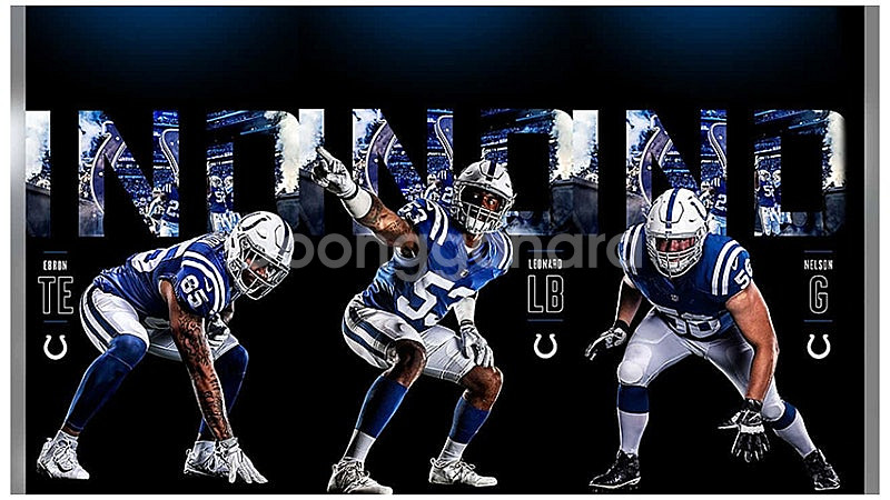 NFL Indiana Polis Colts 풋볼져지 S(95) 정품Reebok Made in Korea (무료배송)...--1