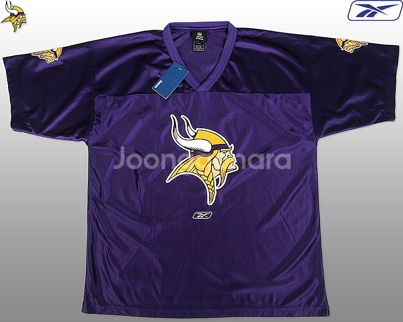 NFL Minnesota Vikings 풋볼져지 M(100)/L(105-110) 정품Reebok Made in Ko...--0