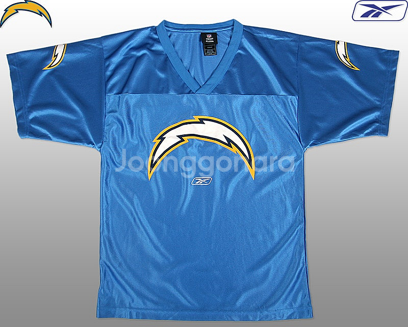 NFL LA Chargers 풋볼져지 M(100) 정품Reebok Made in Korea (무료배송)/희귀소장품--2