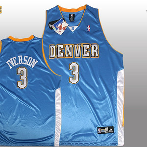 NBA Denver Nuggets 레전드 #3 Allen Iverson 스윙맨 농구져지 56(국내120-125) 빅사이즈 정품adidas Made in Korea (무료배송)/희귀