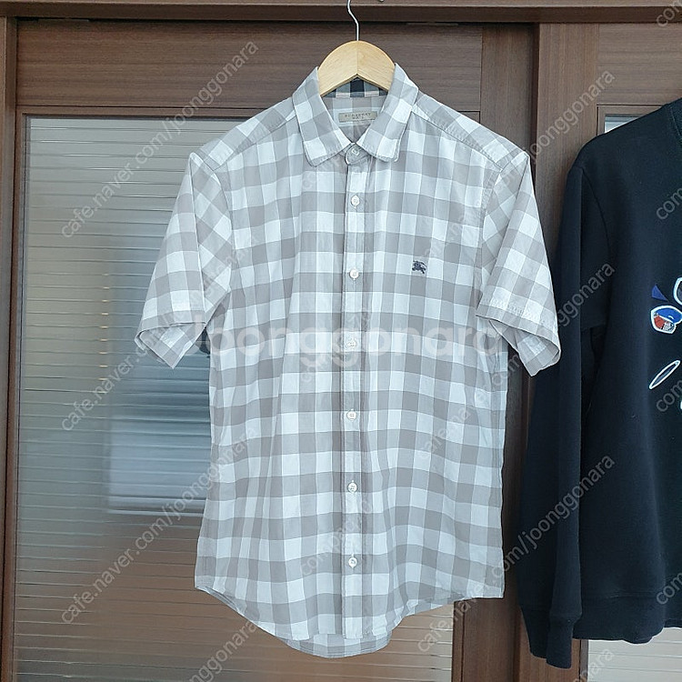버버리 브릿 체크패턴 반팔 캐주얼 셔츠 M사이즈--0