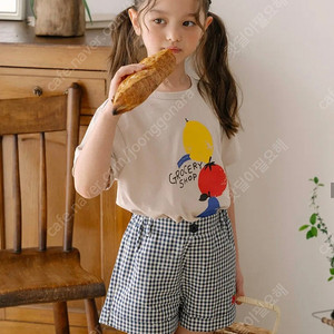 베베테일러 토마토체크반바지 150