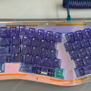앨리스 커스텀 투명 클리어 rgb 기계식 키보드 fancyalice