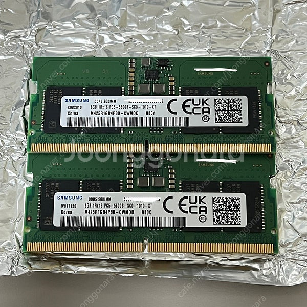 [미사용 적출] 노트북용 삼성 DDR5 8GB 5600...--0