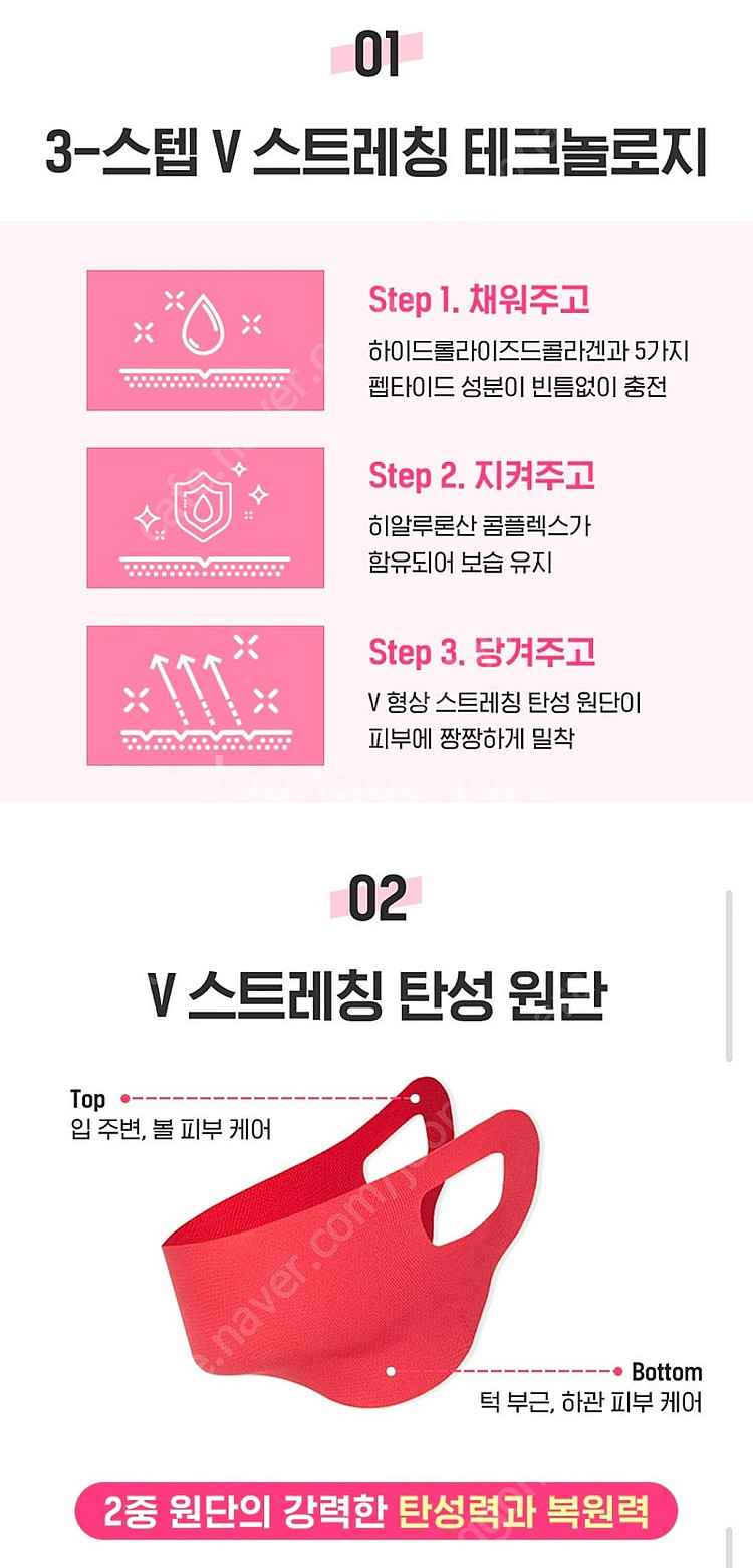 편의점택배천원) 벨라수 V 스트레칭 밴드 마스크 10매--4