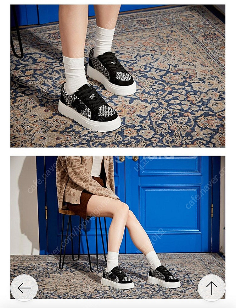 새상품 바바라 소가죽 스니커즈 240--4