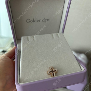 골든듀 미오 십자가 로즈골드 목걸이 팬던트