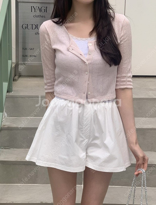 (일괄판매)르오브 슬림 가디건+시예샵 아일렛 티셔츠 블...--0