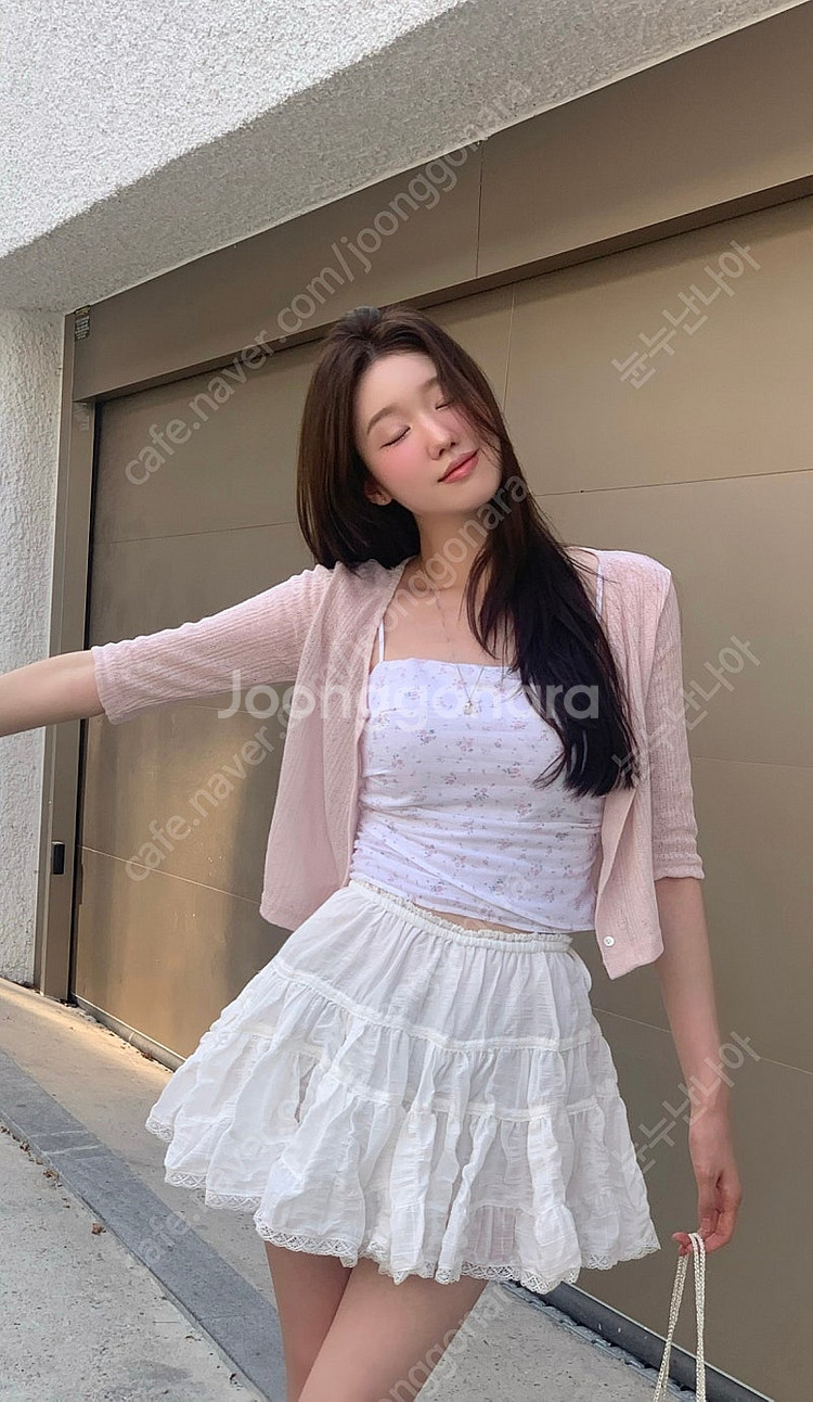 (일괄판매)르오브 슬림 가디건+시예샵 아일렛 티셔츠 블...--2