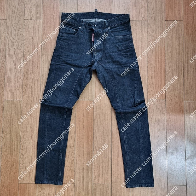 디스퀘어드 옐로우로고 흑청 슬림바이커진 44 남성청바지 블랙진 디퀘2 발망 필립플레인 디젤 돌체앤가바나 구찌 오프화... 이미지