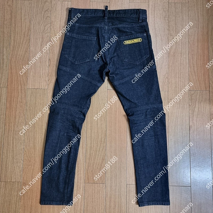 디스퀘어드 옐로우로고 흑청 슬림바이커진 44 남성청바지 블랙진 디퀘2 발망 필립플레인 디젤 돌체앤가바나 구찌 오프화... 이미지