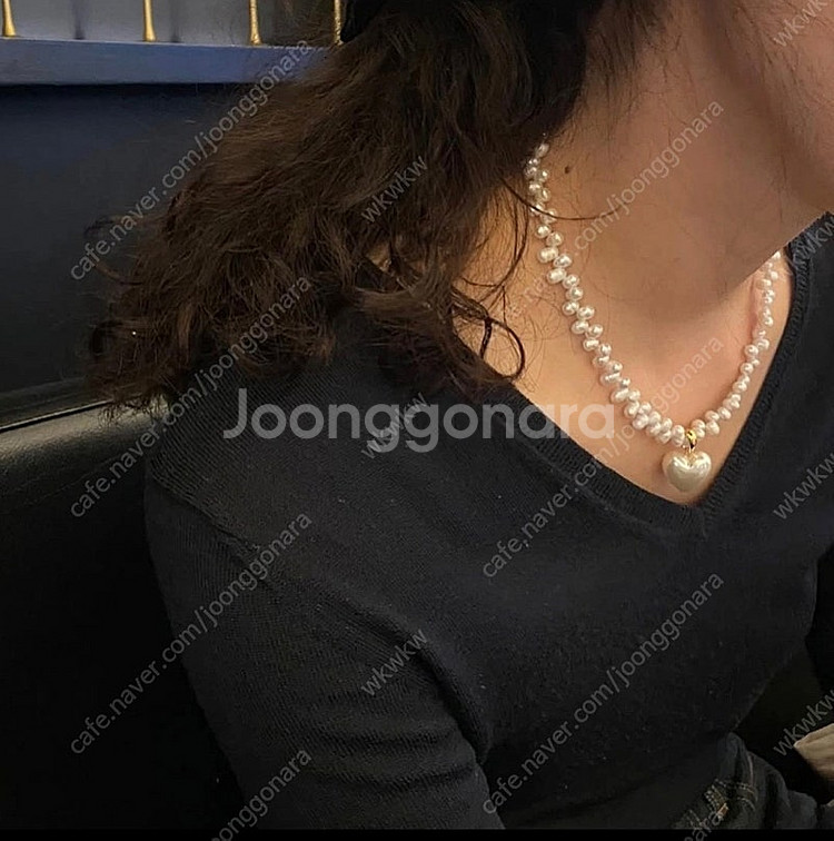 (미개봉) more jude 모어쥬드 하트 펄 목걸이--5