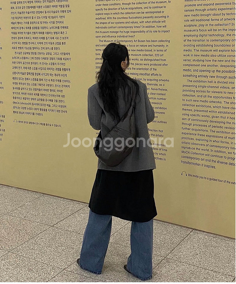트리밍버드 핸드메이드 캐시미어 숏 자켓 그레이--4