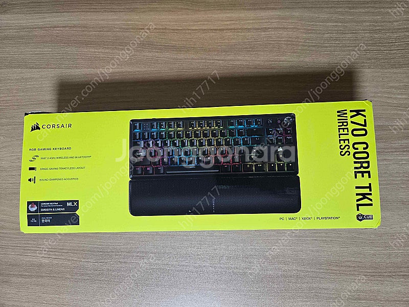 커세어 K70 RGB CORE TKL 무선 적축 (새상...--3