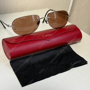 (OS) Cartier 까르띠에 무테 티타늄 은장 선글라스 안경