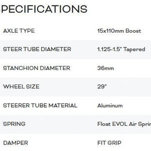 FOX 36 Rhythm 29" Fork