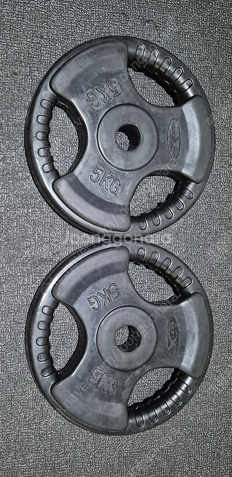 (택포) 5KG * 2장 바디엑스 경량 고무 원판 바벨...--1