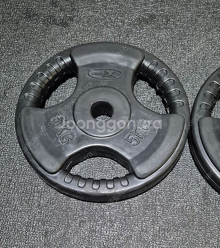 (택포) 5KG * 2장 바디엑스 경량 고무 원판 바벨...--3