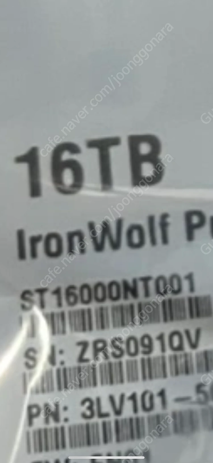 SEAGATE IRONWOLF HDD 16TB ST16000VN001 이미지