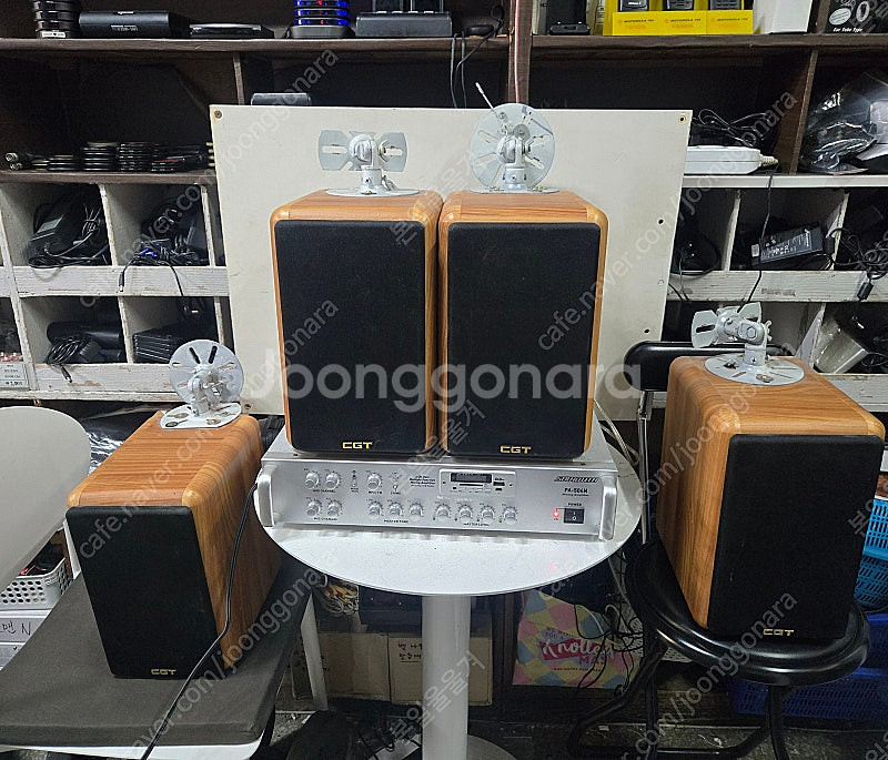 4채널 앰프 pa-504n , h-100 북쉘프 스피커...--1