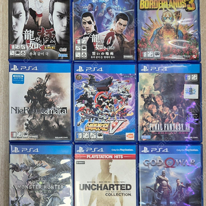 ps4 보더랜드3 니어오토마타 슈로대V 파판12조디악 몬헌월드 언차티드컬렉션 갓오브워