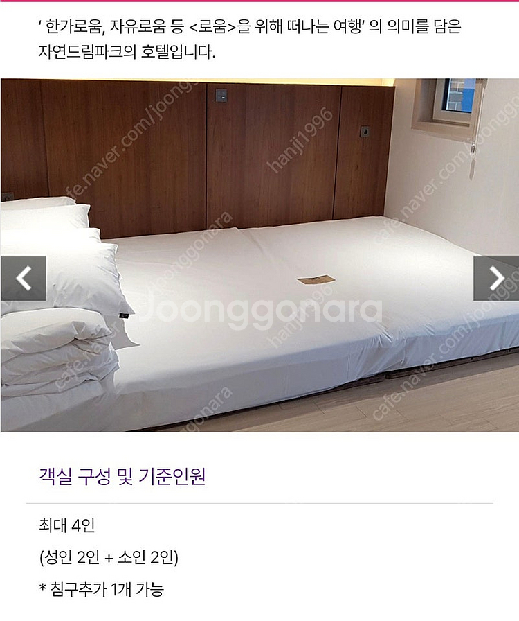 자연드림파크 패밀리룸 1박(8/14~15)--0