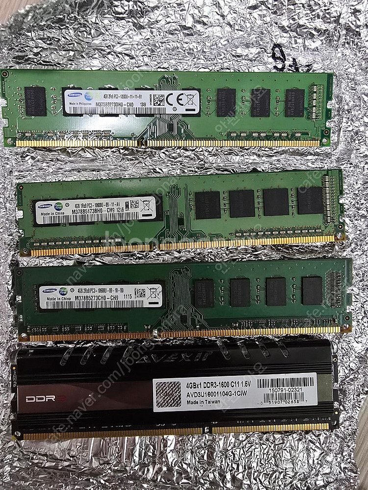 컴퓨터용 ddr3 4g ram 4개 일괄판매--0