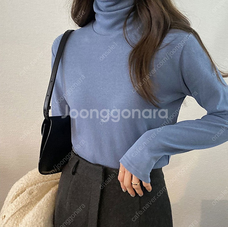 [새상품] 가내스라 라이트 노멀 폴라티셔츠 네이비--0