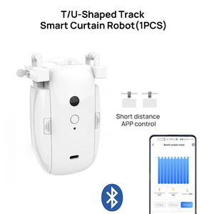 Tuya 스마트 커튼 로봇(T/U자형 트랙) Bluetooth APP 단거리 제어, 시간 스위치, 당김 시작, 8KG 적재 용량
