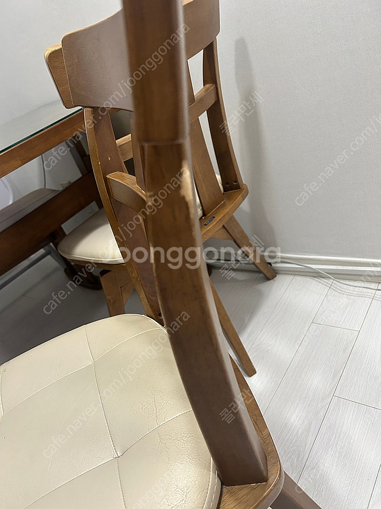 (미아동이면 무료배송) 에몬스 고무나무 원목식탁+회전의...--3