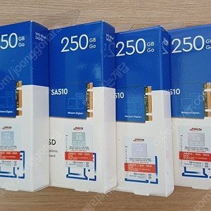 m.2 SATA방식 미개봉 WD Blue SA510 250G SSD 5개 팝니다.