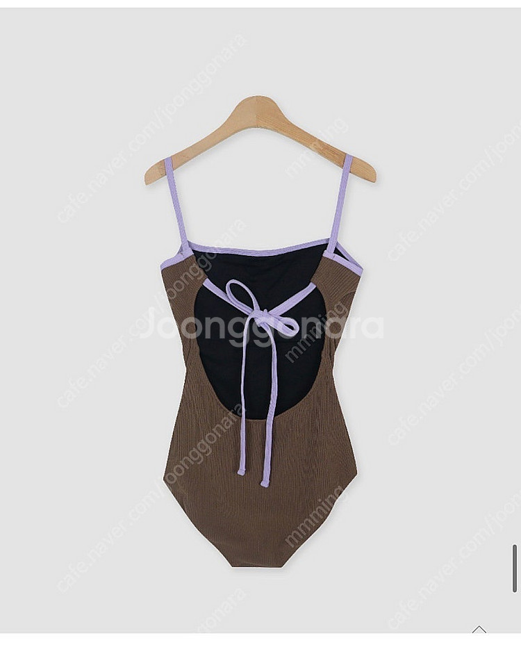 언더비 레베라 모노키니 / 원로그 코니 배색 모노키니--6
