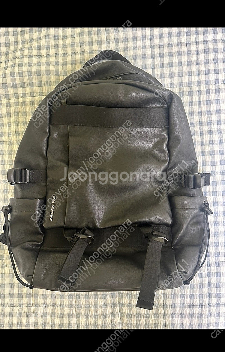 깨끗한 만다리나덕 노마드 블랙 NOMAD 가죽 백팩 판...--0